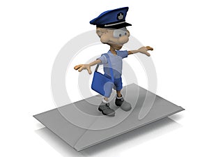 Flying Postman and letter