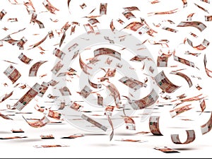 Flying Russian Rubles