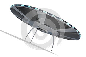 Flying saucer, UFO - 3D rendering