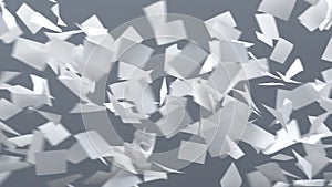 Flying sheets of paper