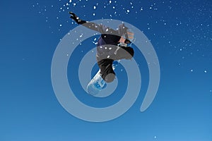 Flying Snowboarder
