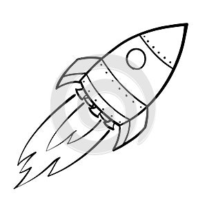 Flying Space Rocket