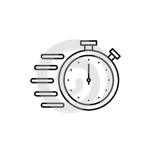 flying stopwatch icon. Vector illustration decorative design