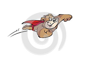 Flying super bear