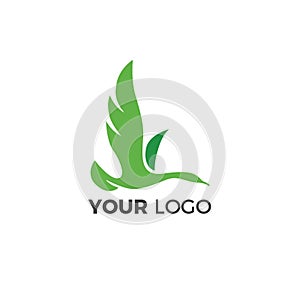 Flying swan logo, simple logo design