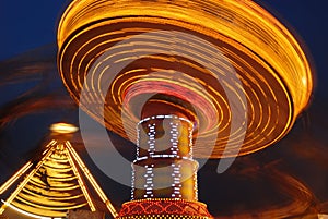 Flying swing at night