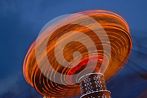 Flying swing at night