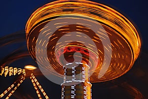 Flying swing at night