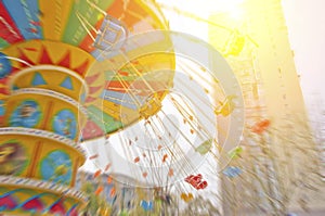 Flying swing in park