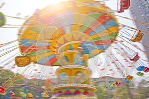 Flying swing in park