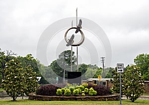 `Flying Together` by artist Adam Schultz on a roundabout in Southlake, Texas. photo