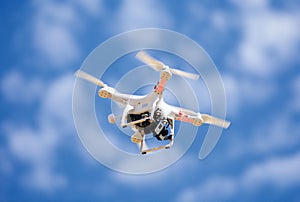 Flying uav Quadrocopter drone