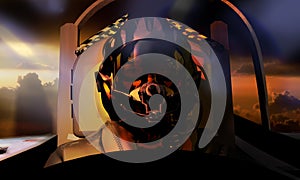 Flying under the rising sun