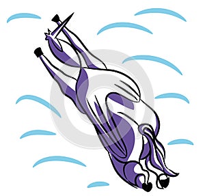 Flying Unicorn vector illustration