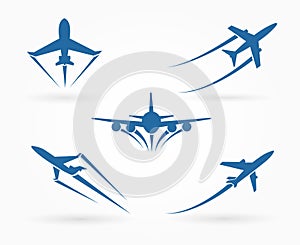Flying up airplane icons