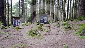 Flying way from target in the forest of the scottish highlands