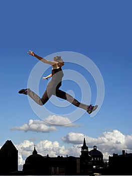 Volador una mujer 