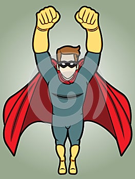 Flyng superhero photo
