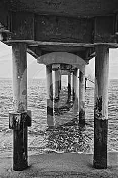 Flyover bridge seaside black stock photos,  illustrations and stock