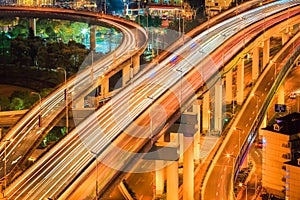 Flyover closeup at night