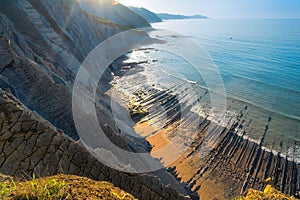 flysch beach in Zumaia