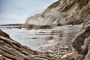 Flysch Formations at Zumaia, Spain photo