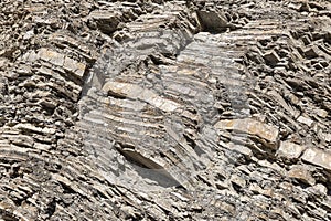 Flysch rocky layers from the Paleozoic-Carboniferous age in Penarroyas photo