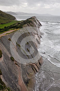 Flysch in Zumaia, Gipuzkoa, Basque Country, Spain