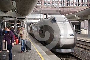 FlyToget train at Oslo railway station