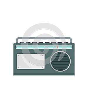 FM AM radio icon, flat style