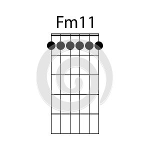 Fm11 guitar chord icon