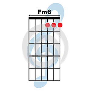 Fm6 guitar chord icon