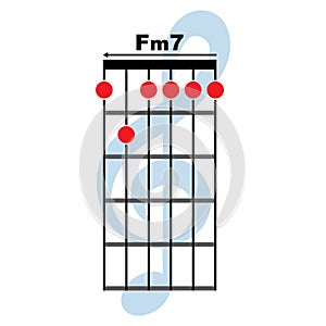 Fm7 guitar chord icon
