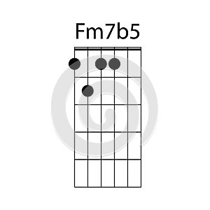 Fm7b5 guitar chord icon