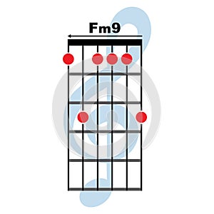 Fm9 guitar chord icon