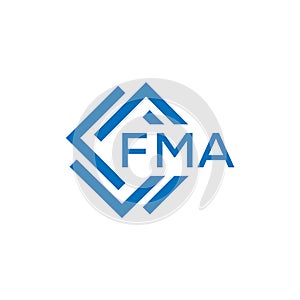 FMA letter logo design on white background. FMA creative circle letter logo . FMA letter design