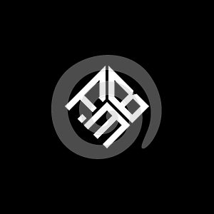 FMB letter logo design on black background. FMB creative initials letter logo concept. FMB letter design photo
