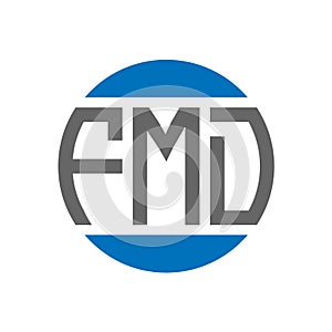 FMD letter logo design on white background. FMD creative initials circle logo concept. FMD letter design