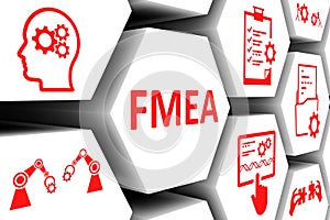 FMEA concept cell background 3d photo