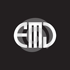 FMJ letter logo design on black background. FMJ creative initials letter logo concept. FMJ letter design photo