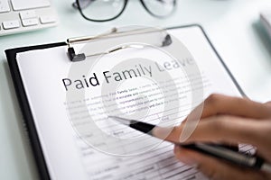 FMLA. Family And Medical Paid Leave Sick photo