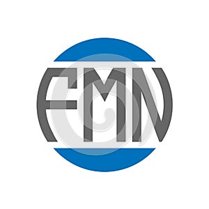 FMN letter logo design on white background. FMN creative initials circle logo concept. FMN letter design
