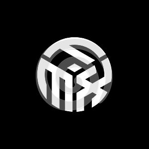 FMX letter logo design on black background. FMX creative initials letter logo concept. FMX letter design