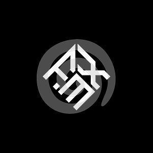 FMX letter logo design on black background. FMX creative initials letter logo concept. FMX letter design
