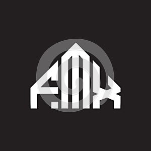 FMX letter logo design on black background. FMX creative initials letter logo concept. FMX letter design photo