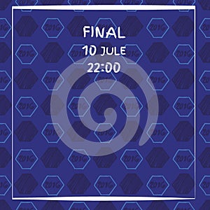 Fnal of soccer championship.