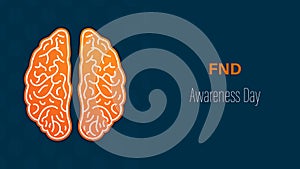 FND Awareness day, functional neurological disorders, vector illustration