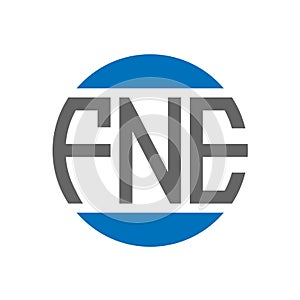 FNE letter logo design on white background. FNE creative initials circle logo concept. FNE letter design