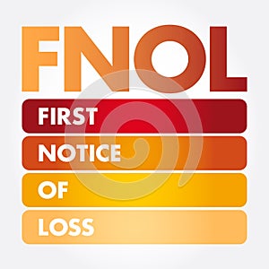 FNOL - First Notice Of Loss acronym