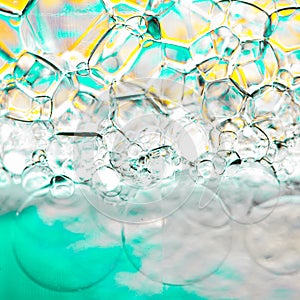 Foam bubbles abstract background